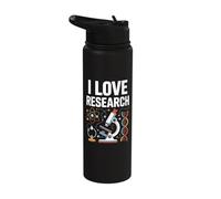 I Love Research Science DNA Microscope Stainless Steel Insulated Water Bottle