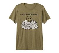 I Love Responsibility Overwhelmed Office Stick Man Humor Premium T-Shirt