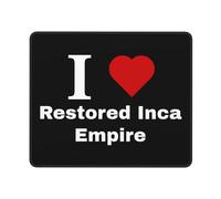 I Love Restored Inca Empire Mousepad With Stitched Edges Mousemat Portable Mouse Mat For Computer Home Pc 25X30Cm