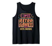 I Love Retro Games and 80s Music Arcade Video Games Tank Top