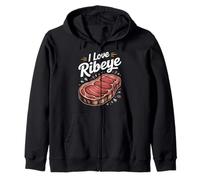 I Love Ribeye Meat Lovers Delight Fun Zip Hoodie