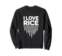 I Love Rice Asian Cuisine Food Fan Sweatshirt