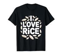 I Love Rice Grain Appreciation Graphic Value Graphic T-Shirt, Men, Black, M