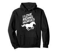 I Love Riding Horses Equestrian Lifestyle Pullover Hoodie