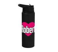 I Love Robert Cute First Name I Heart Robert Stainless Steel Insulated Water Bottle