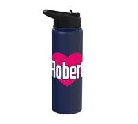 I Love Robert Cute First Name I Heart Robert Stainless Steel Insulated Water Bottle