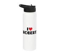 I Love Robert - I Heart Robert Stainless Steel Insulated Water Bottle