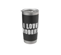 I Love Robert Retro Vintage Text Birth Names Robert Stainless Steel Insulated Tumbler