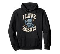 I Love Robots Enthusiasts Spark Joy Pullover Hoodie