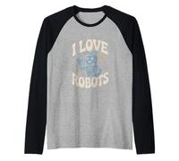 I Love Robots Enthusiasts Spark Joy Raglan Baseball Tee