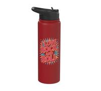 I Love Rock and Roll Music Retro Style Stainless Steel Insulated Water Bottle