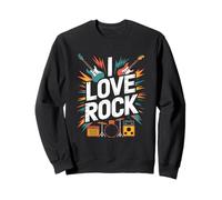 I Love Rock Expressive Musical Passion Sweatshirt