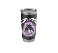 I Love Rocks Geode Crystal Design Stainless Steel Insulated Tumbler