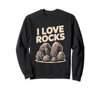 I Love Rocks Geology Enthusiast Design Sweatshirt
