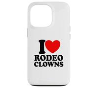 I Love Rodeo Clowns Red Heart Rodeo Clowns Case for iPhone 13 Pro