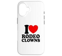 I Love Rodeo Clowns Red Heart Rodeo Clowns Case for iPhone 16