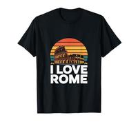 I Love Rome Colosseum Retro Travel Design T-Shirt