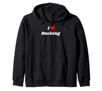 I love Rucking - rucking gift for those who ruck Zip Hoodie