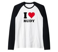 I Love Rudy Raglan Baseball Tee