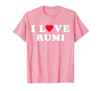 I Love Rumi Matching Girlfriend & Boyfriend Rumi Name T-Shirt, Men, Pink, Small