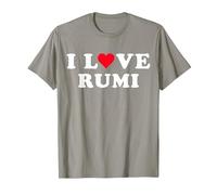 I Love Rumi Matching Girlfriend & Boyfriend Rumi Name T-Shirt, Men, Slate Grey, Small