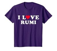 I Love Rumi Matching Girlfriend & Boyfriend Rumi Name T-Shirt, Youth, Purple, X-Small