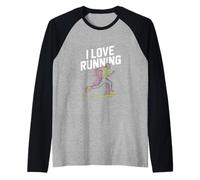 I Love Running Passionate Runner Spirit Raglan Baseball Tee
