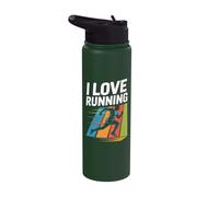 I Love Running Passionate Runner Spirit Stainless Steel Insulated Water Bottle