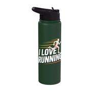 I Love Running Passionate Runner Spirit Stainless Steel Insulated Water Bottle