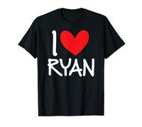 I Love Ryan Name Personalized Men Guy BFF Friend Heart Boys T-Shirt