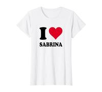 I Love Sabrina Value Graphic T-Shirt, Women, White, S