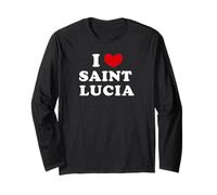 I Love Saint Lucia, I Heart Saint Lucia Long Sleeve T-Shirt