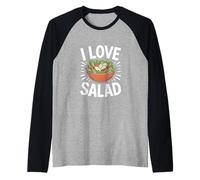 I Love Salad Fresh Veggie Bowl Raglan Baseball Tee