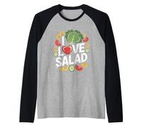 I Love Salad Fresh Veggie Delight Raglan Baseball Tee