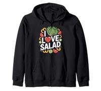 I Love Salad Fresh Veggie Delight Zip Hoodie