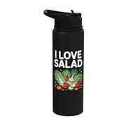 I Love Salad Fresh Veggie Expression Stainless Steel Insulated Water Bottle