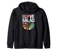 I Love Salad Fresh Veggie Lovers Delight Zip Hoodie