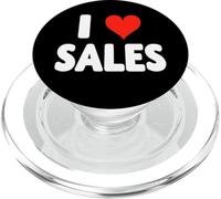 I Love Sales - Heart - Selling Salesperson Salesfloor PopSockets PopGrip for MagSafe
