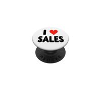 I Love Sales - Heart Selling Sell Dealership Retail Homes PopSockets Adhesive PopGrip