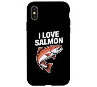 I Love Salmon Enthusiast Fishing Passion Case for iPhone X/XS