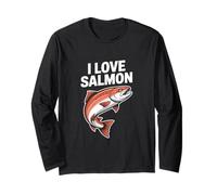 I Love Salmon Enthusiast Fishing Passion Long Sleeve T-Shirt