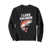 I Love Salmon Enthusiast Fishing Passion Sweatshirt