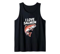 I Love Salmon Enthusiast Fishing Passion Tank Top