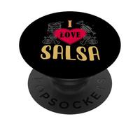 I Love Salsa and Latin Music is the Best for Salsa Dance PopSockets Adhesive PopGrip