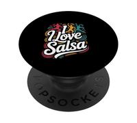 I Love Salsa Dance Enthusiast Joy PopSockets Adhesive PopGrip
