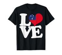 I Love Samoa Flag Heart Patriotic Travel T-Shirt