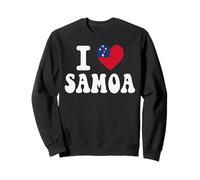 I Love SAMOA Heart Flag Retro Travel Souvenir Sweatshirt