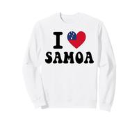 I Love SAMOA Heart Flag Retro Travel Souvenir Sweatshirt
