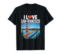 I Love San Francisco Golden Gate Bridge Value Graphic T-Shirt
