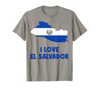 I Love San Salvador El Salvador Map Flag Salvadoran Dad Mama T-Shirt
